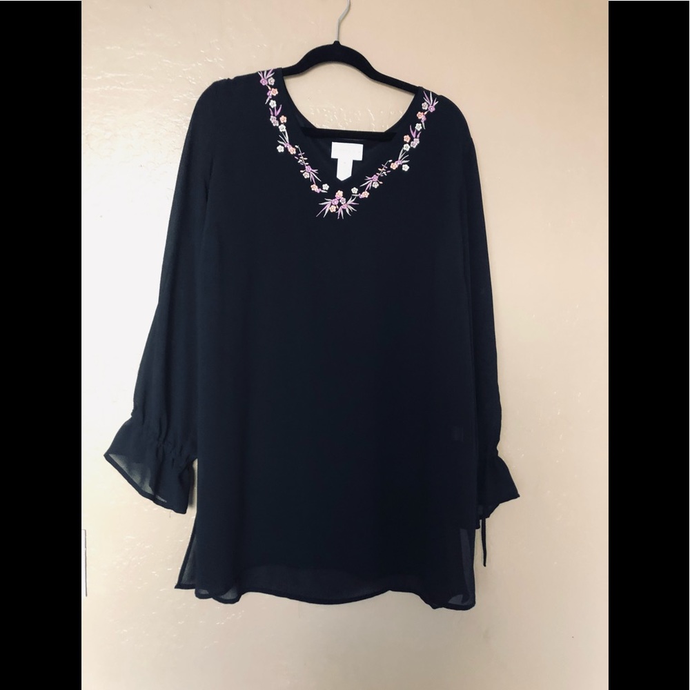 Worthington top long sleeve | Color black 1X
